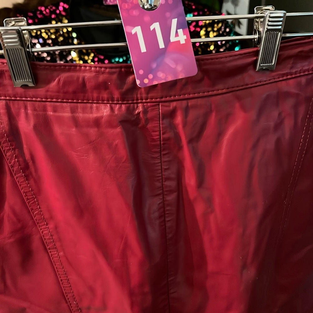 Wilson’s red Leather Skirt